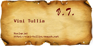 Visi Tullia névjegykártya